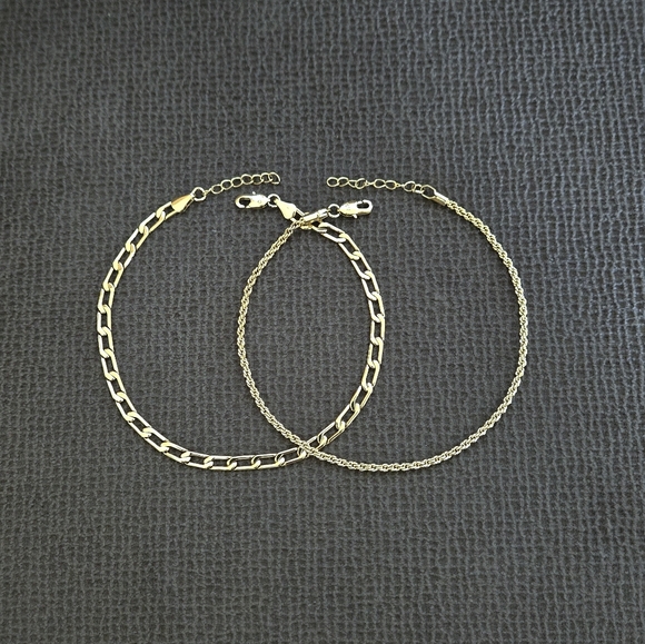 Aquamir Waterproof Double✌️Gold💛 Anklet🦶 Set - NIB - Picture 2 of 16